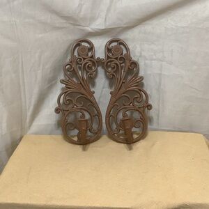Vintage Home Interior Homco 3317  Wall Sconces Set of 2 Made in USA